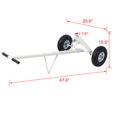 Trailer Dolly with Pneumatic Tires - 600 Lb. Maximum Tongue Weight Capacity, gray color