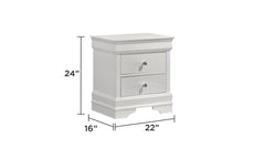 Blaze Upholstered Modern Style 4 Pc Queen Bedroom Set with LED Headboard Made with Wood in White(NJ INVENTORY)