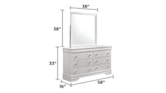 Blaze Upholstered Modern Style 4 Pc Queen Bedroom Set with LED Headboard Made with Wood in White(NJ INVENTORY)