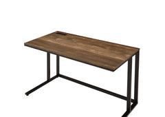 Tyrese Walnut & Black Finish Writing Desk W/USB