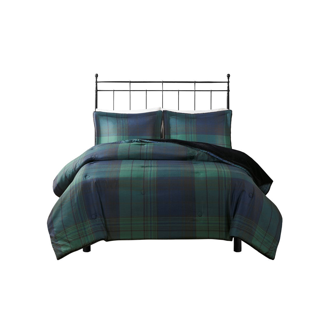 King/Cal King Faux Wool to Faux Fur Down Alternative Comforter Set