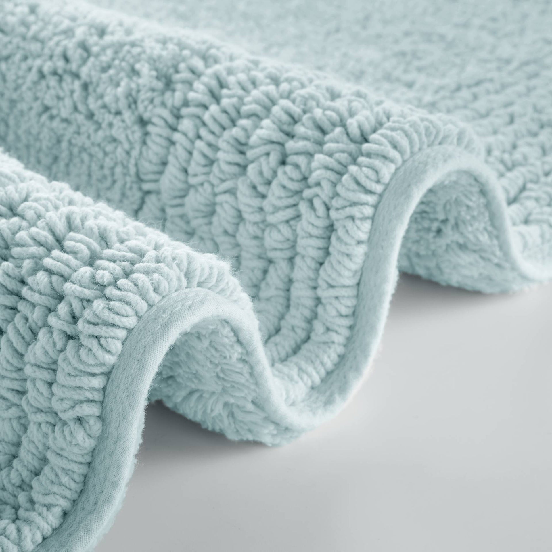 1 PCS 24x44" 100% Cotton Tufted 3000 GSM Reversible Bath Rug Blue