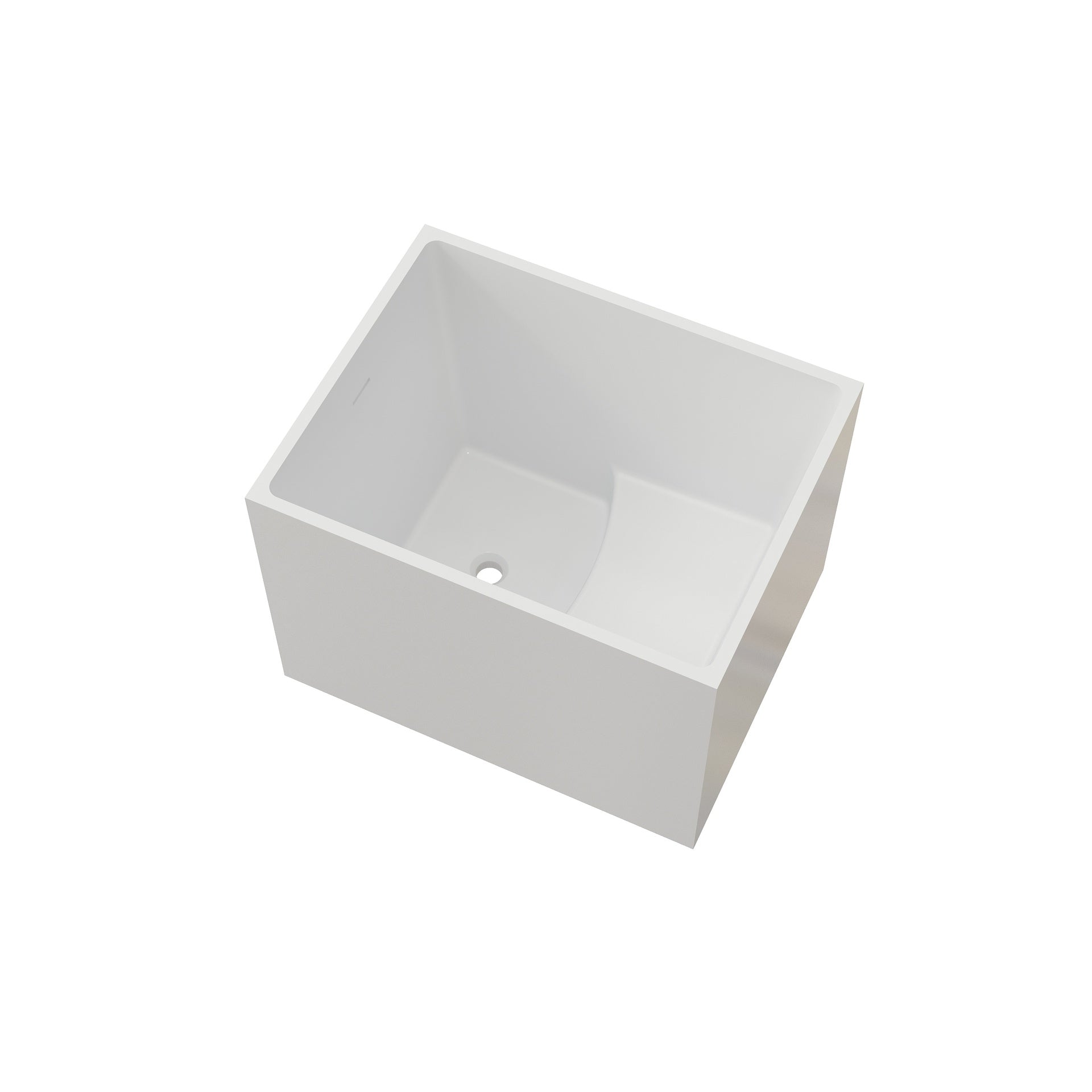 35" Free Standing Soaker Acrylic Bath-tubs, Rectangular Shape Soaker Hot Tub (White)