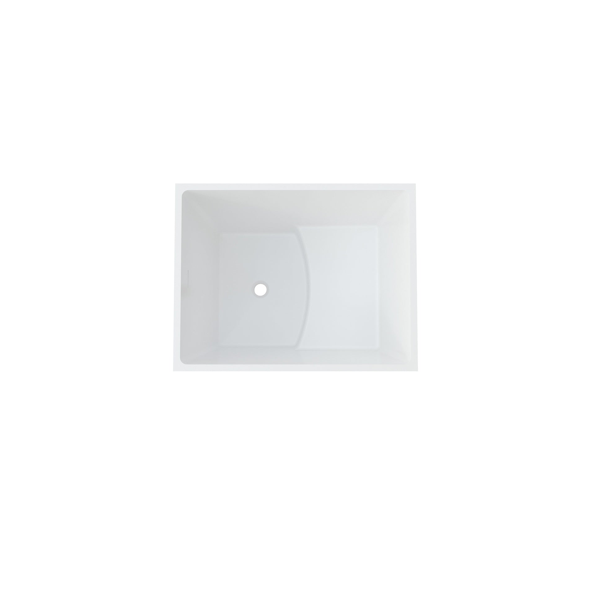 35" Free Standing Soaker Acrylic Bath-tubs, Rectangular Shape Soaker Hot Tub (White)