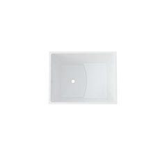 35" Free Standing Soaker Acrylic Bath-tubs, Rectangular Shape Soaker Hot Tub (White)
