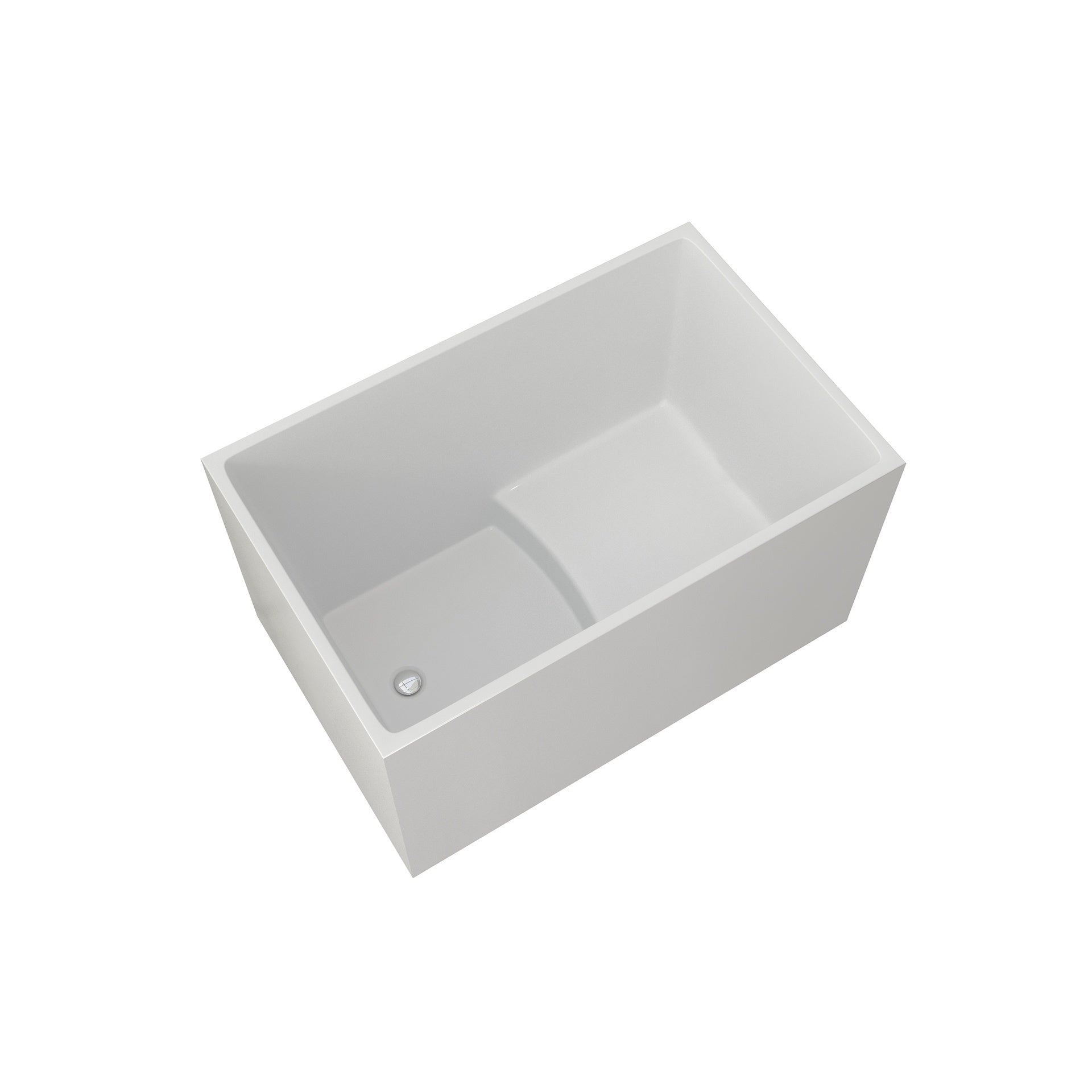 43" Acrylic Freestanding Bath tubs Modern Soaker Tubs in White