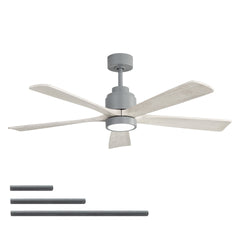 52 Inch Ceiling Fan with Light, 6-Speed Quiet Remote Control, Dimmable LED,  for  Living Room, Bedroom and other Indoor