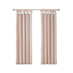 Twist Tab Lined Window Curtain Panel Blush 50x108"