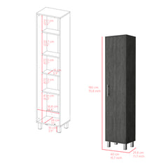 Storage Cabinet Buccan, Laundry, Smokey Oak