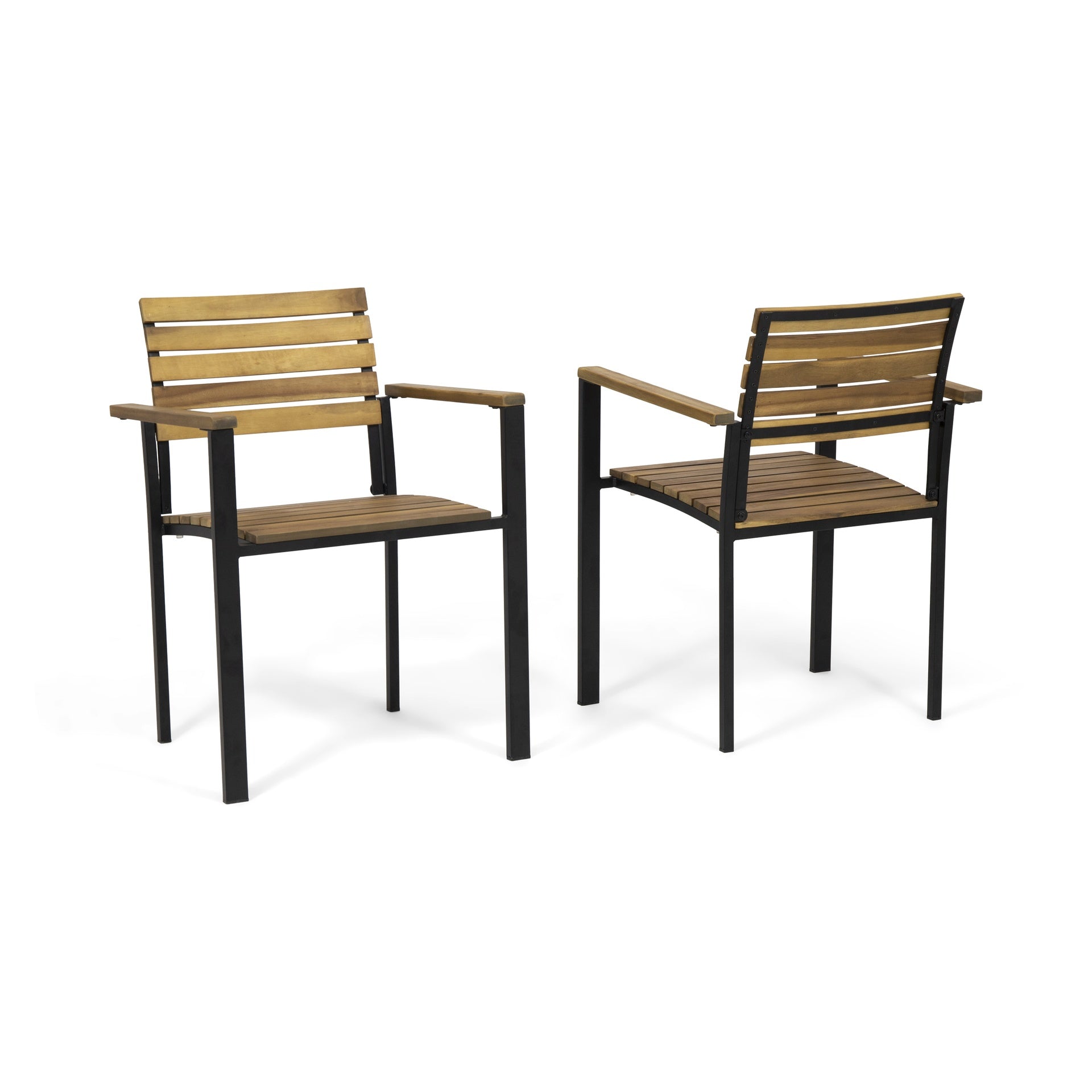 LARIS WOOD AND METAL CHAIR