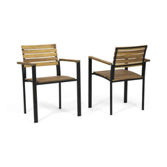 LARIS WOOD AND METAL CHAIR