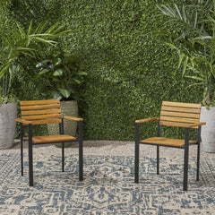 LARIS WOOD AND METAL CHAIR
