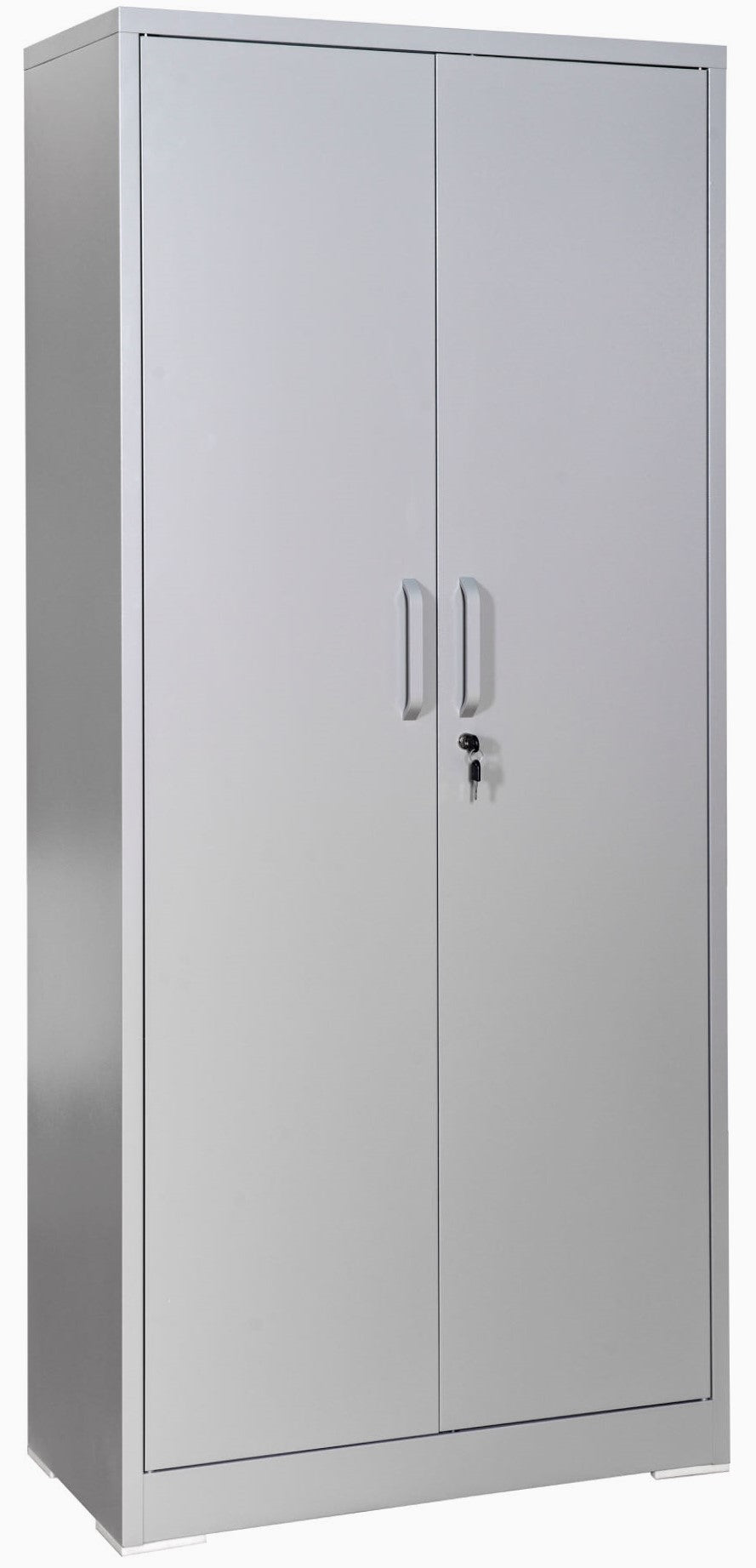 Container Furniture Direct Ironclad 71" Metal Storage Cabinet with Locking Doors and 4 Adjustable Shelves, Heavy-Duty Steel Cabinet for Garage, Laundry, Office, or Warehouse, Gray