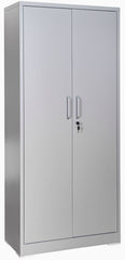 Container Furniture Direct Ironclad 71" Metal Storage Cabinet with Locking Doors and 4 Adjustable Shelves, Heavy-Duty Steel Cabinet for Garage, Laundry, Office, or Warehouse, Gray