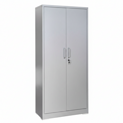 Container Furniture Direct Ironclad 71" Metal Storage Cabinet with Locking Doors and 4 Adjustable Shelves, Heavy-Duty Steel Cabinet for Garage, Laundry, Office, or Warehouse, Gray