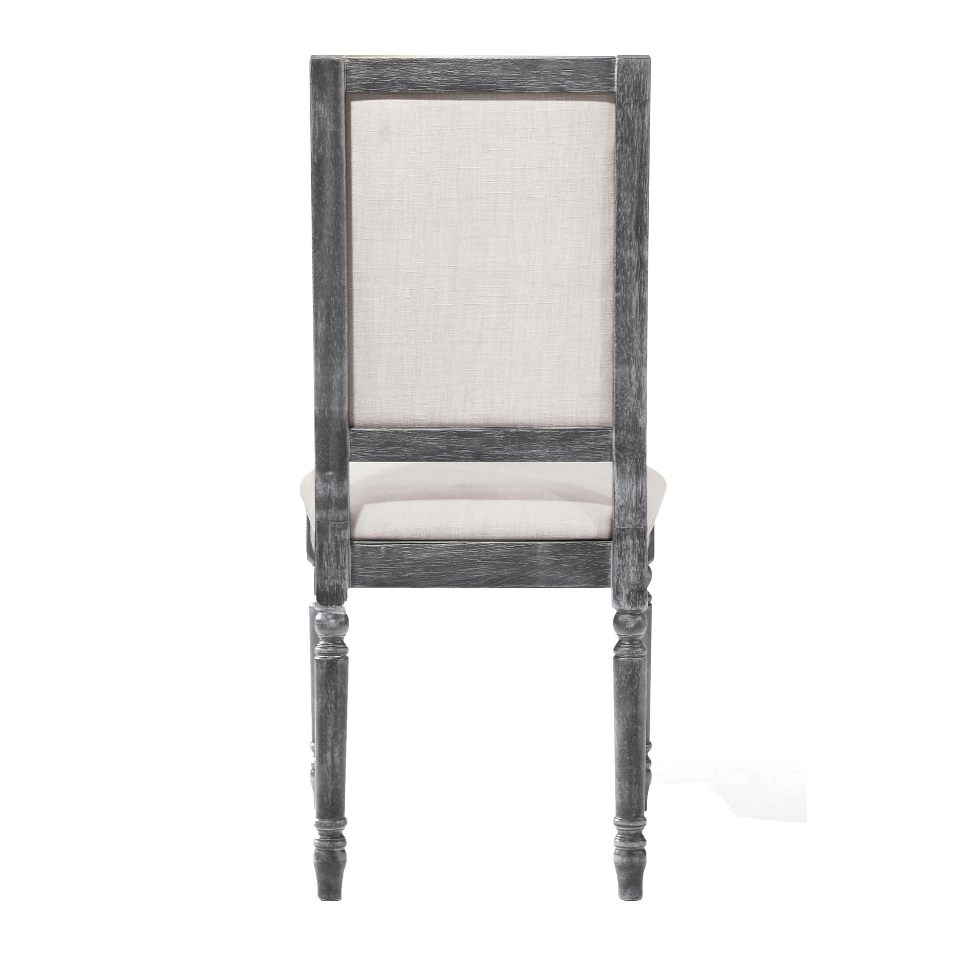 Cream and Weathered Grey Open Back Side Chairs (Set of 2)