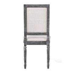 Cream and Weathered Grey Open Back Side Chairs (Set of 2)