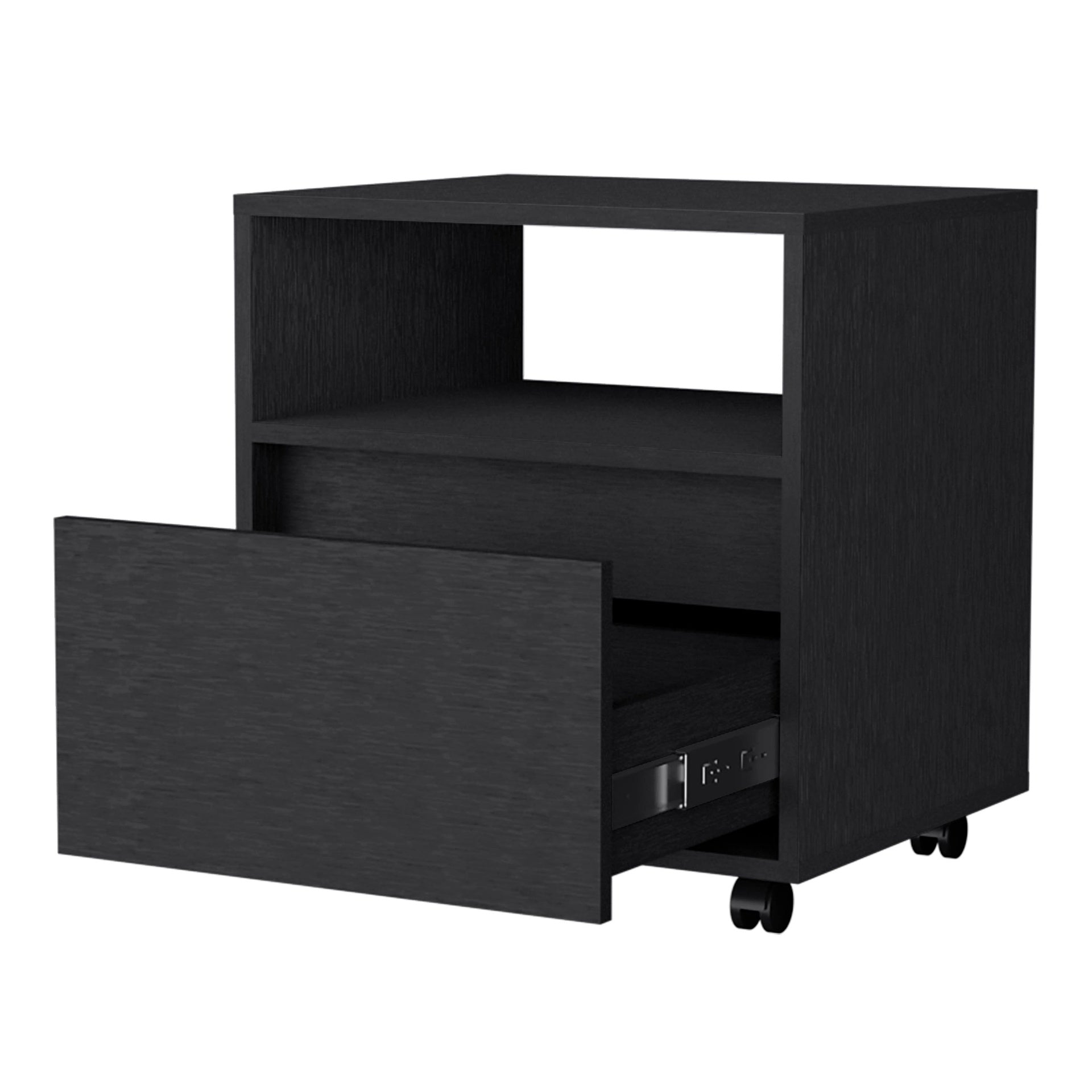 Wenge 1-Drawer Nightstand
