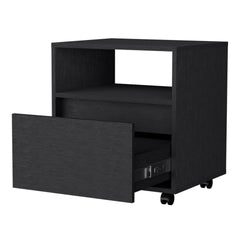 Wenge 1-Drawer Nightstand