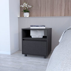 Wenge 1-Drawer Nightstand