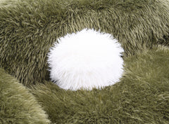 Contemporary Style Soft And Luxurious Accent Swivel Chair Green Finish Ball Pillow Included Primary Living Room
