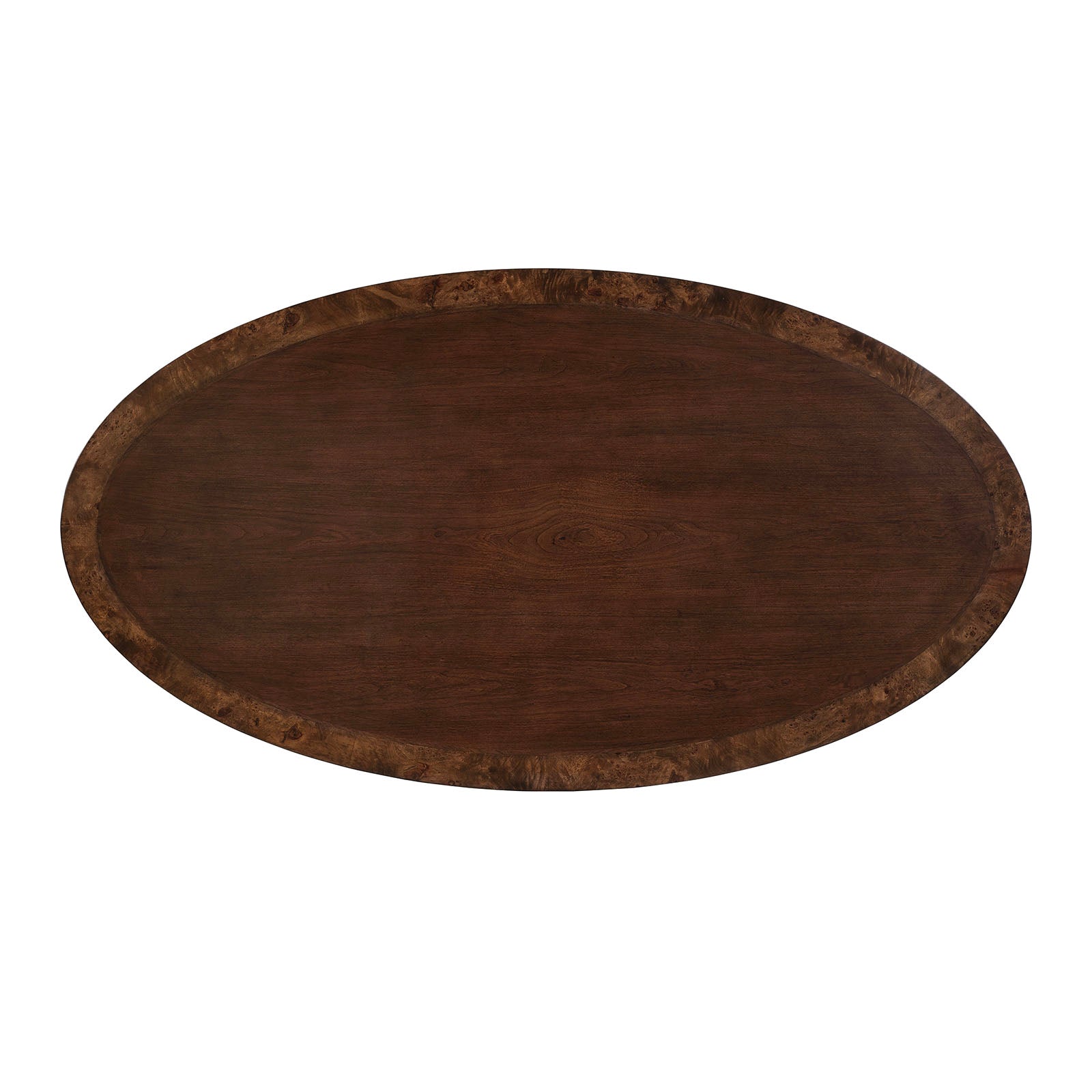 Modern Style 1pc Oval Cocktail Table Gold Legs Dark Cherry Finish Primary Living Room