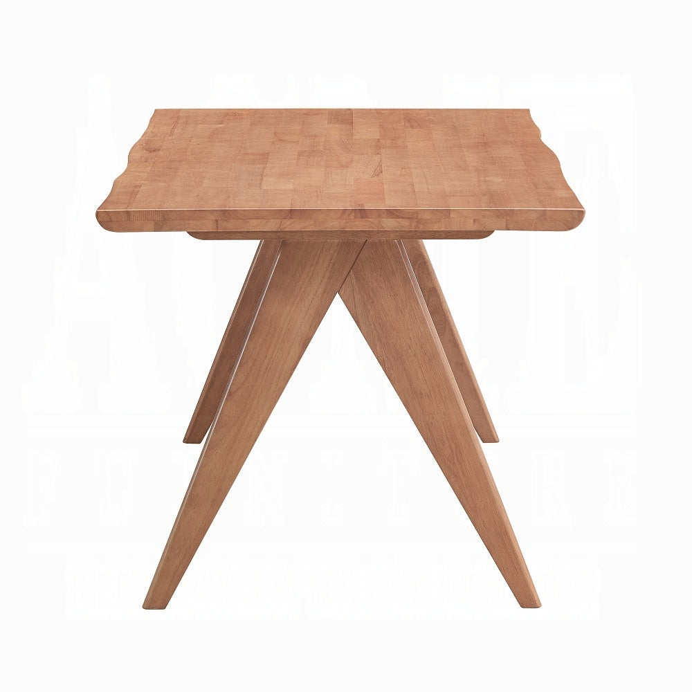 Casual Stylish Natural Finish Rectangular Wooden Dining Table 1pc Mid-Century Modern Kitchen Dining Furniture