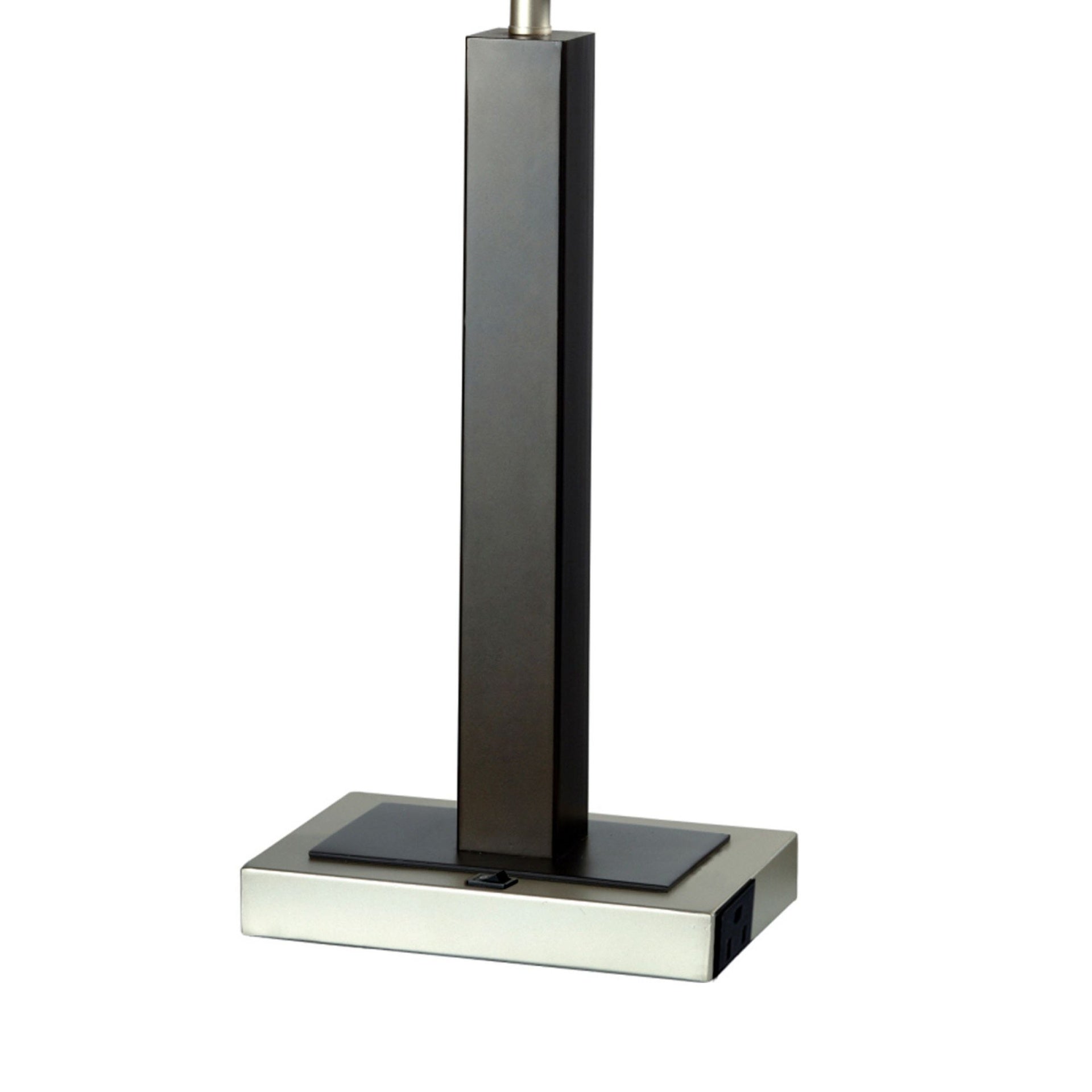30" Tall Metal and Polyresin Table Lamp with Dark Espresso Finish, Fabric Shade