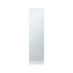 Shoe rack 67" H, five internal Storage Shelves, a mirror, a door, approximate capacity of 10 pairs of shoes, White