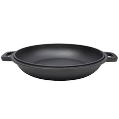 2 in 1 Pre-Seasoned Cast Iron Dutch Oven With Dual Handles, Outdoor Camping Deep Pot for Camping Fireplace Cooking BBQ Baking Campfire, 5 Quart.With 2pcs Silicone Handel Covers.
