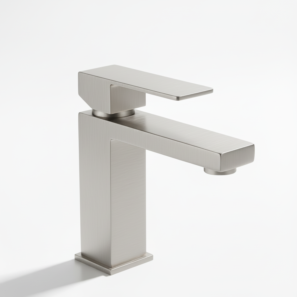 Single Handle Bathroom Faucet Lavatory Faucet Stainless Steel Single Hole-T20, Brushed Nickel