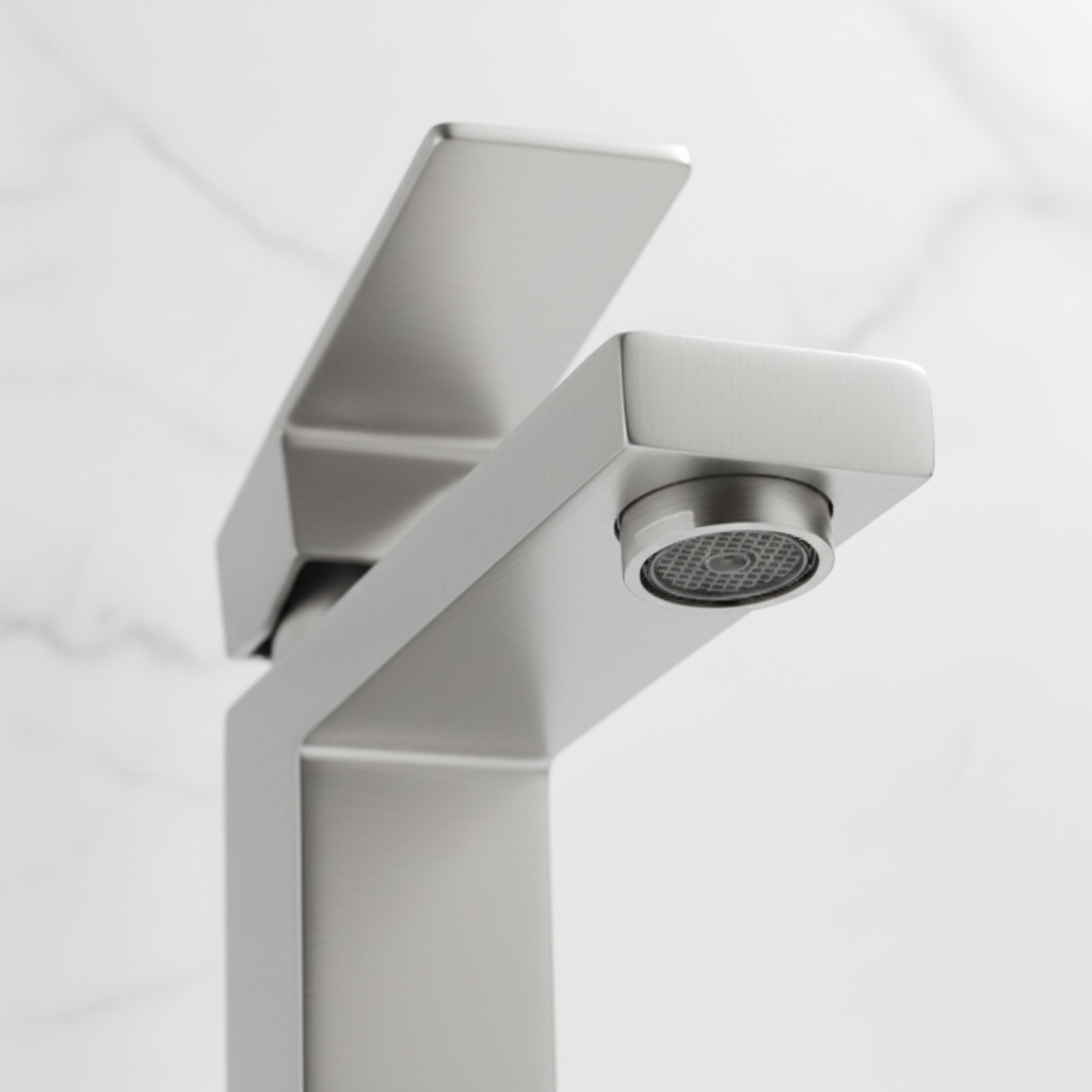Single Handle Bathroom Faucet Lavatory Faucet Stainless Steel Single Hole-T20, Brushed Nickel