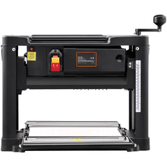 Thickness Planer, Single Speed, 13" Width Worktable Benchtop Planer, Double-Blade, 15-Amp 1800W Powerful Motor, 12" Extended Infeeding Table, Low Noise for both hard & soft wood material removal