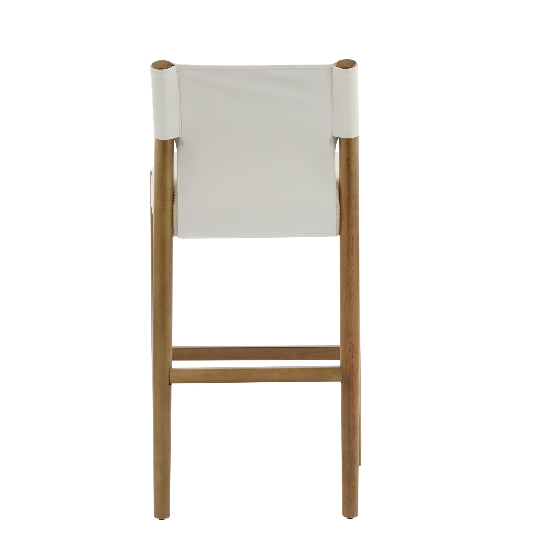 28.5'', Modern Solid Wood Bar Stool with Polyester Cushion - Minimalist Kitchen Island Stool for Breakfast Nook & Home Bar (Neutral Tone Design), Set of 2