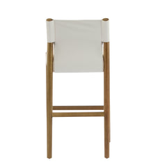 28.5'', Modern Solid Wood Bar Stool with Polyester Cushion - Minimalist Kitchen Island Stool for Breakfast Nook & Home Bar (Neutral Tone Design), Set of 2