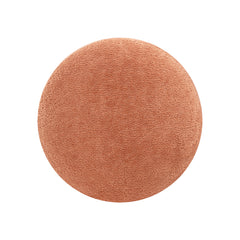 Fuji 15" Mushroom Footstool Ottoman, Spice Orange Fleeced Teddy