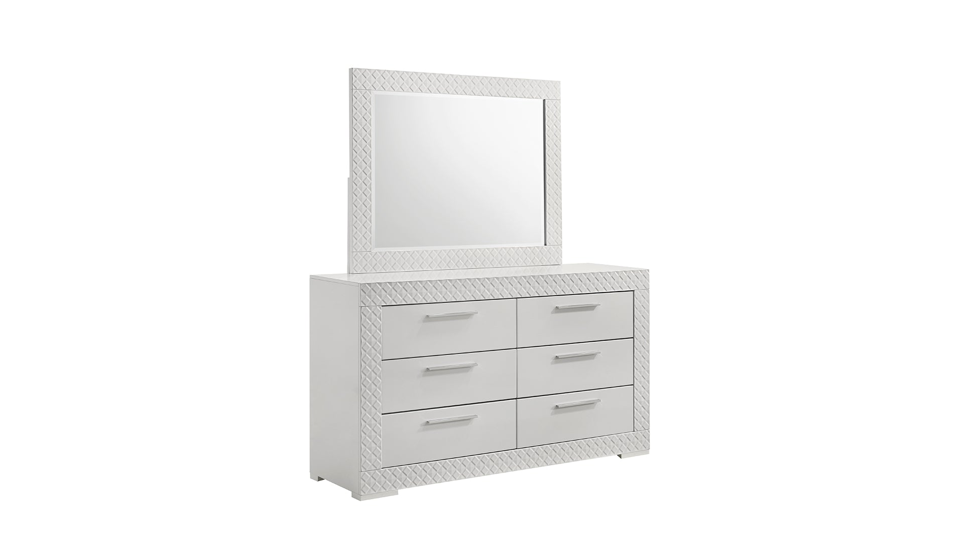Blanca Modern Style 6- Drawer Dresser Made with Wood in White