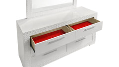 Blanca Modern Style 6- Drawer Dresser Made with Wood in White