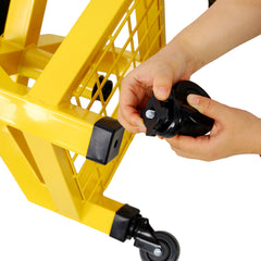 Pneumatic 360 Degree Swivel Stool, Mechanics Rolling Creeper Seat, Heavy Duty Rolling Mechanics Stool, Shop Stool with Casters  yellow
