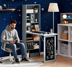 Fold-out Convertible Office Desk, Wall Mount Computer Desk