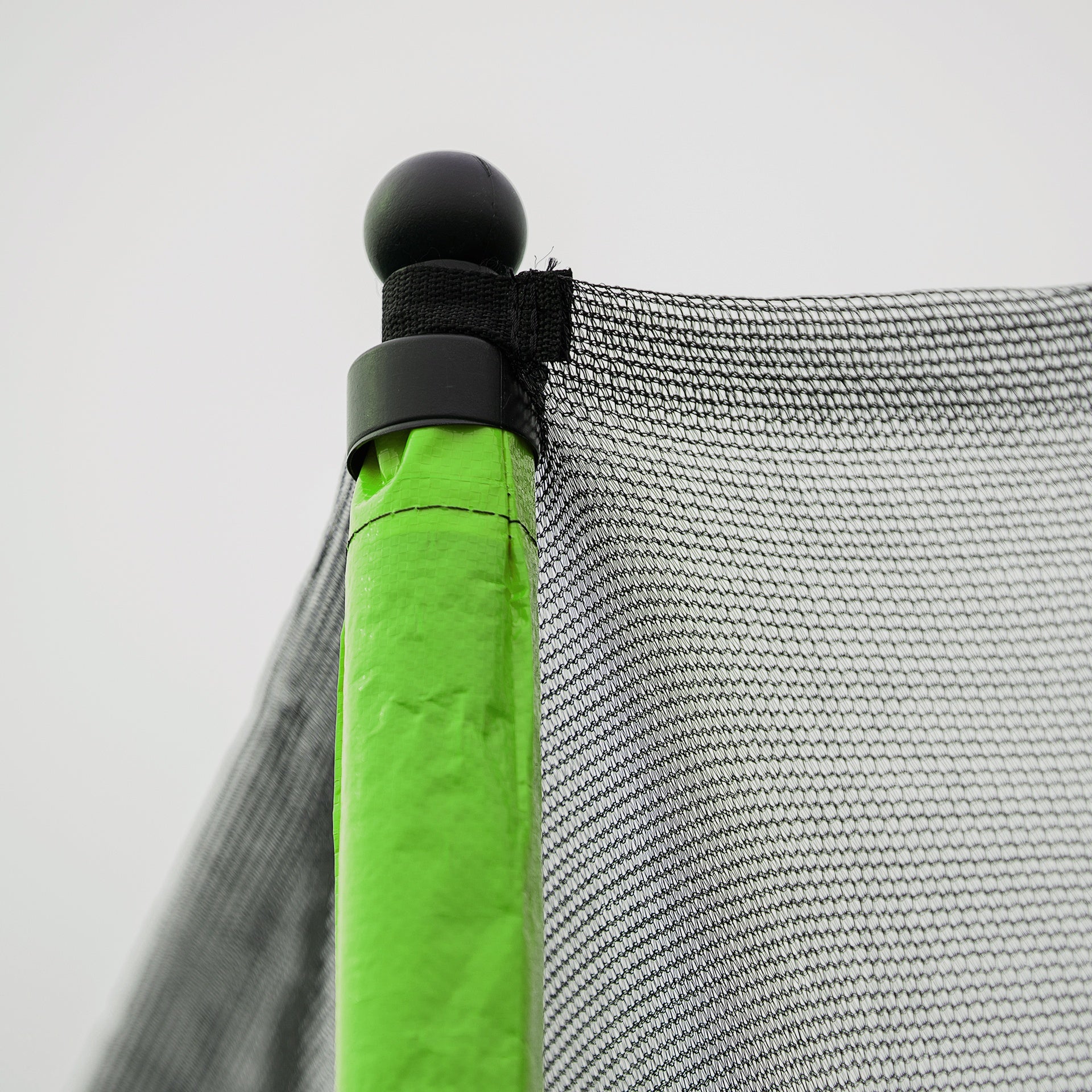 15FT Trampoline with Basketball Hoop Inflator and Ladder, 6pcs safety new pole Sleeves- Green