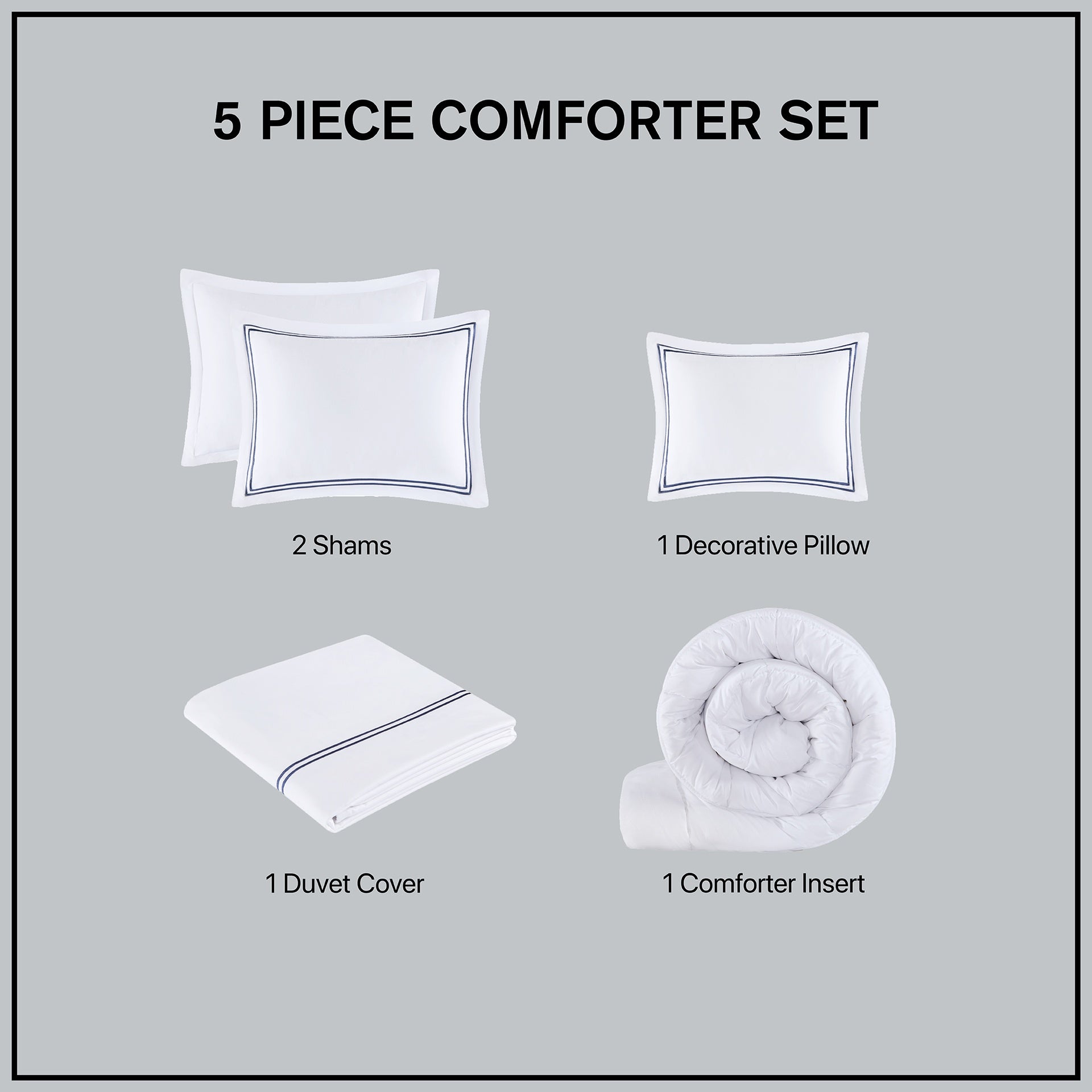 Full/Queen 100% Cotton Sateen Embroidered Comforter Set