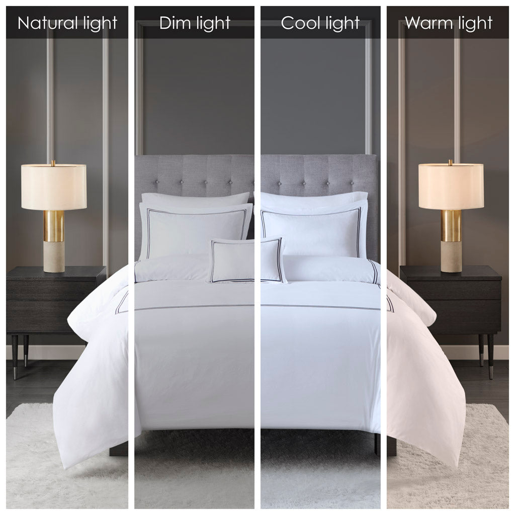 Full/Queen 100% Cotton Sateen Embroidered Comforter Set