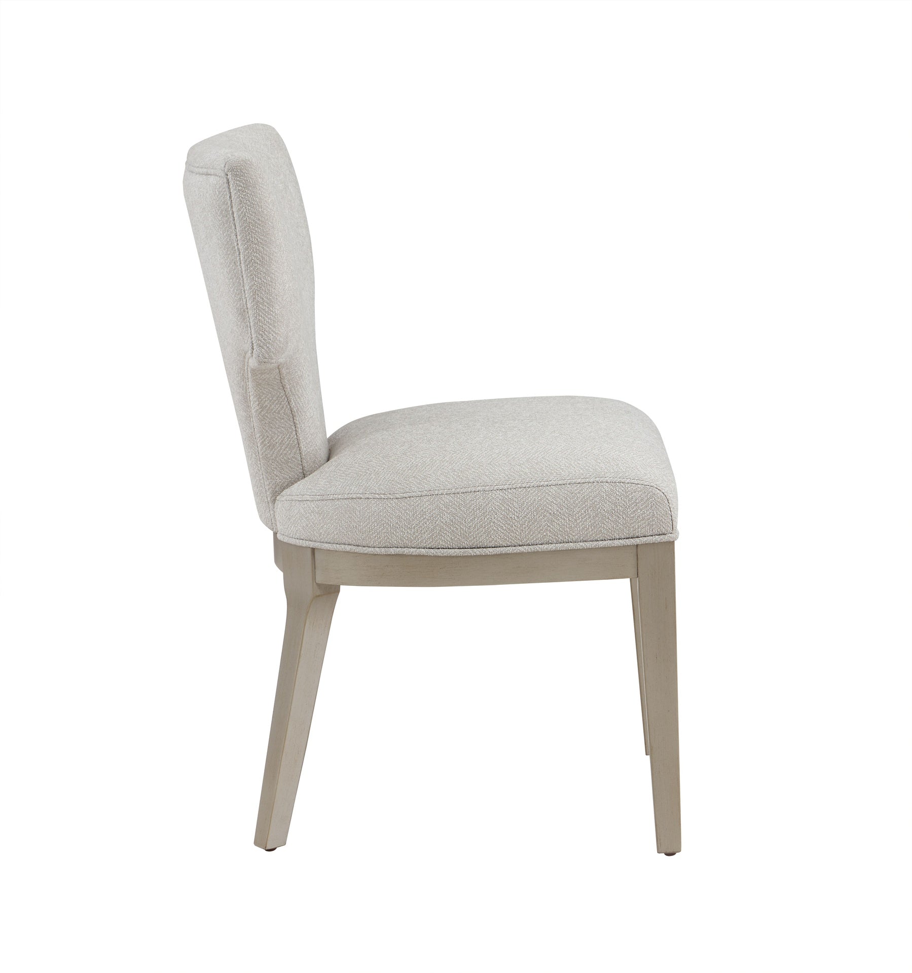 Kasa Linen & Champagne Finish Side Chair (Set of 2)