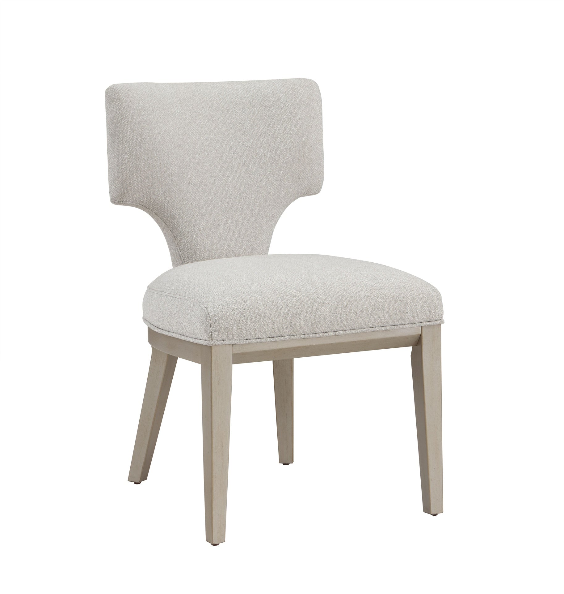 Kasa Linen & Champagne Finish Side Chair (Set of 2)