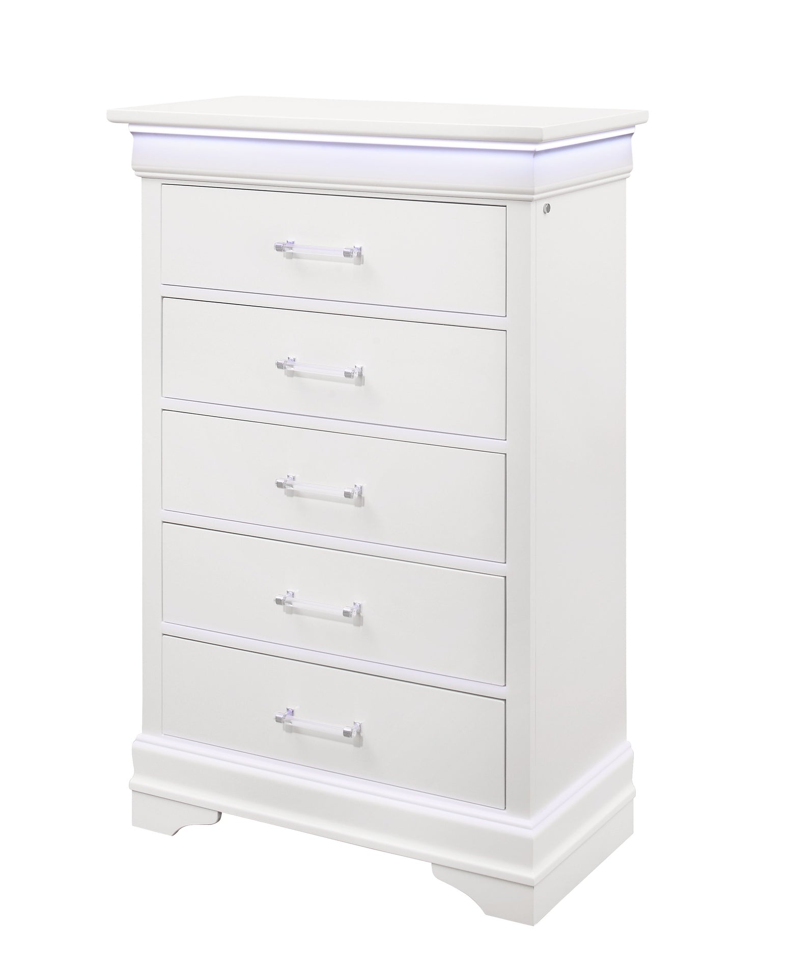 CHARLSTON WHITE CHEST WITH LED