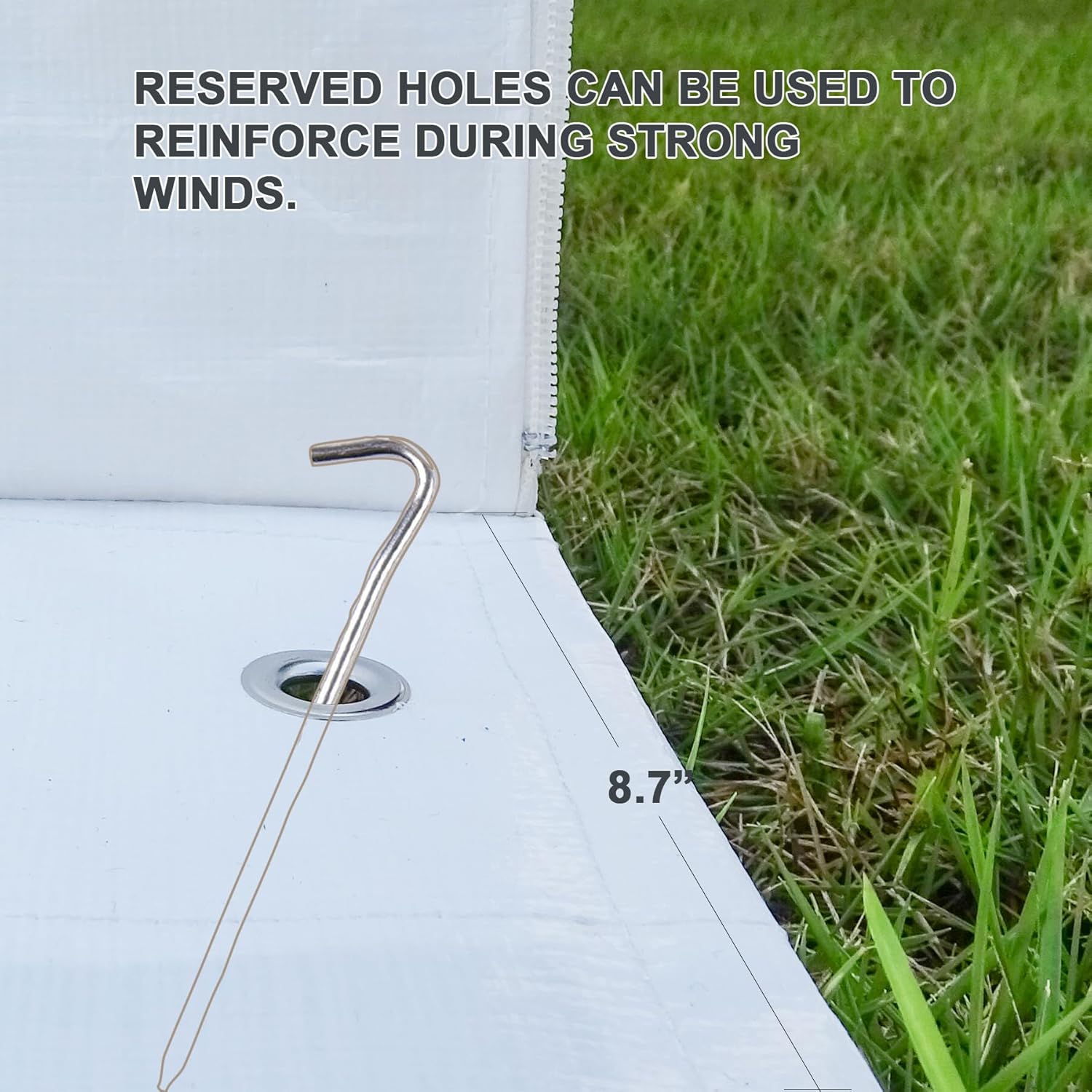 Gazebo Cover for 8'x 8'Metal Patio Gazebo, White