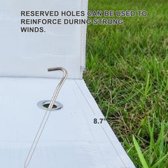 Gazebo Cover for 8'x 8'Metal Patio Gazebo, White