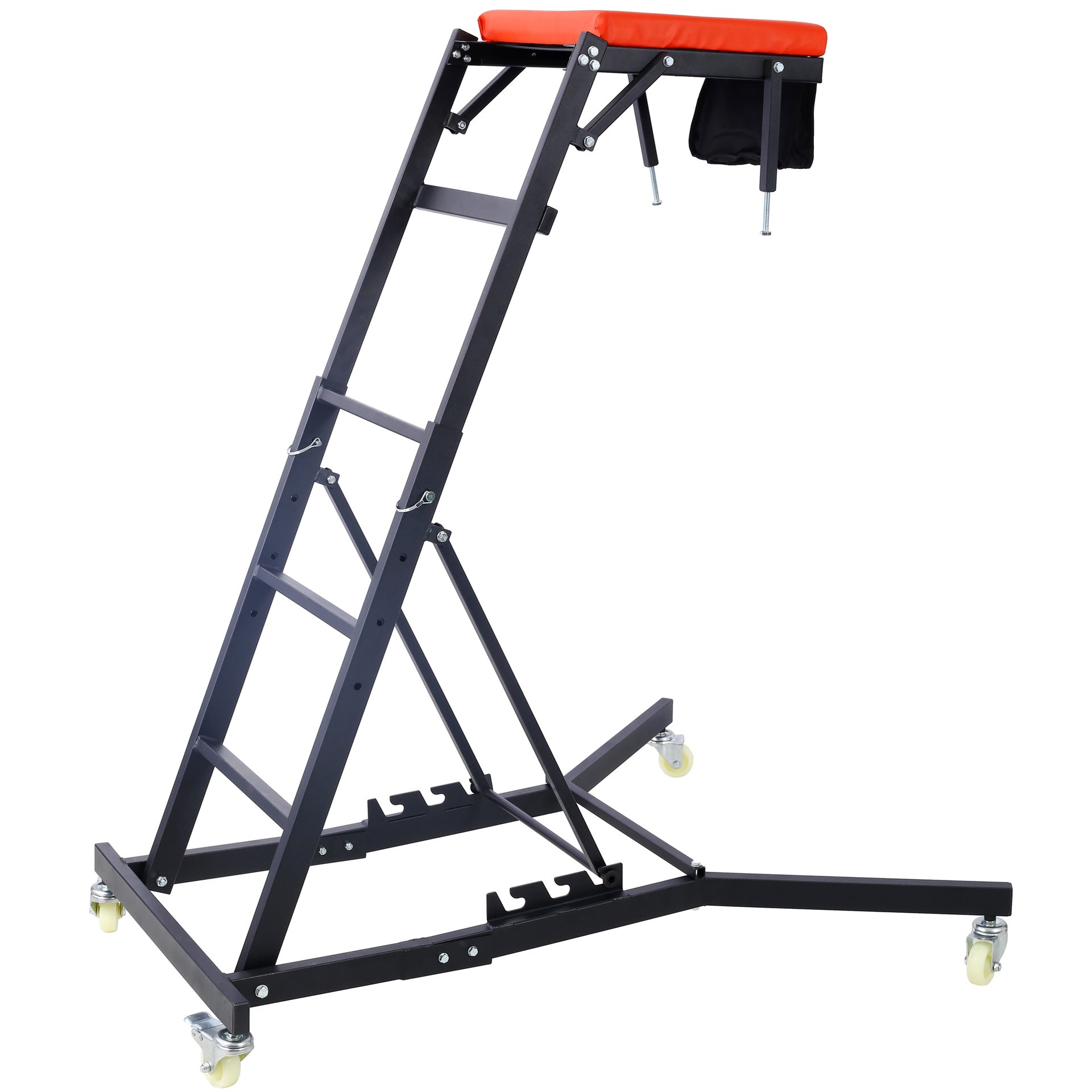 Top Automotive Creeper, Engine Creeper 42.5"-66", 330 LBS Capacity High Top Creeper, 4 Swivel Caster Wheels, Padded Deck, Foldable Creeper for Home Garage, Workshop Repair Maintenance