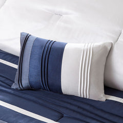 7 Piece Comforter Set Navy King